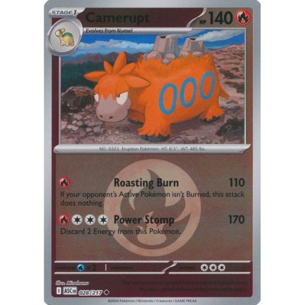 Ascended Heroes - 028/217 - Camerupt (energy reverse holo)