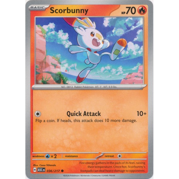 Ascended Heroes - 036/217 - Scorbunny