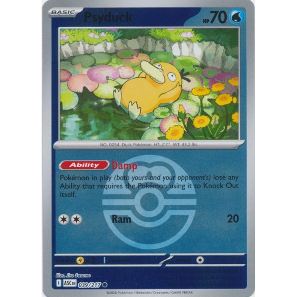 Ascended Heroes - 039/217 - Psyduck (ball reverse holo)