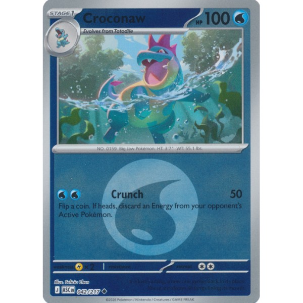 Ascended Heroes - 042/217 - Croconaw (energy reverse holo)