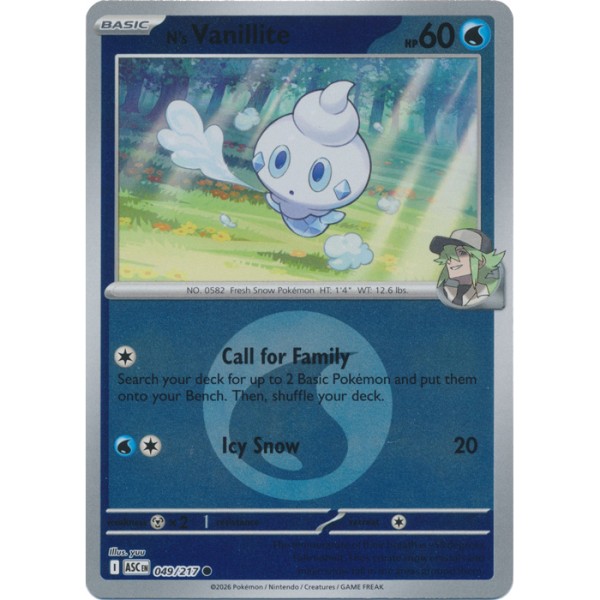 Ascended Heroes - 049/217 - N's Vanillite (energy reverse holo)