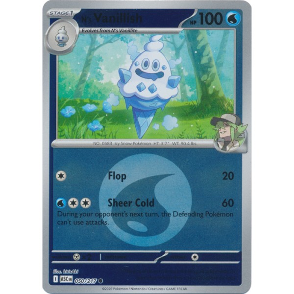 Ascended Heroes - 050/217 - N's Vanillish (energy reverse holo)