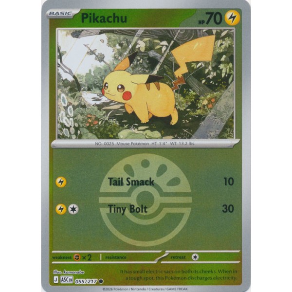 Ascended Heroes - 055/217 - Pikachu (ball reverse holo)