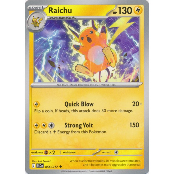 Ascended Heroes - 056/217 - Raichu
