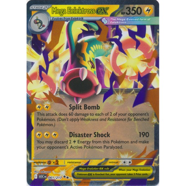 Ascended Heroes - 061/217 - Mega Eelektross EX (double rare)