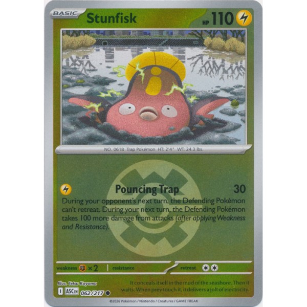 Ascended Heroes - 062/217 - Stunfisk (ball reverse holo)