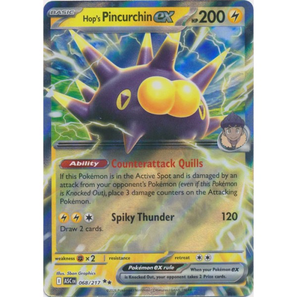 Ascended Heroes - 068/217 - Hop's Pincurchin EX (double rare)