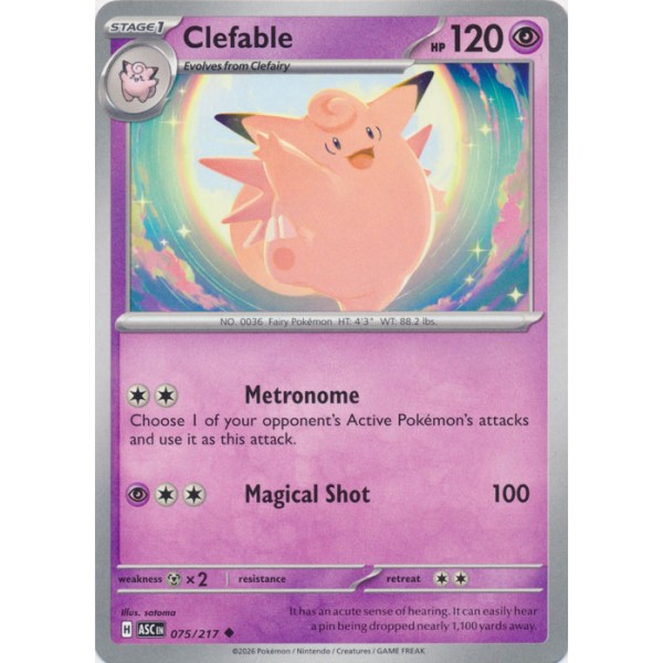 Ascended Heroes - 075/217 - Clefable
