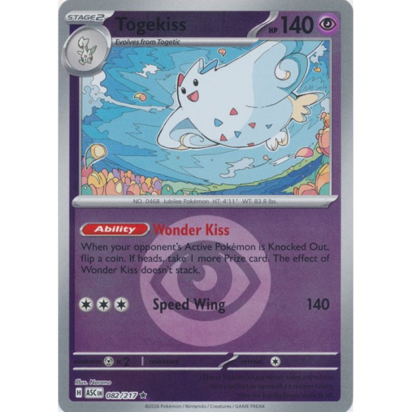 Ascended Heroes - 082/217 - Togekiss (rare energy reverse holo)
