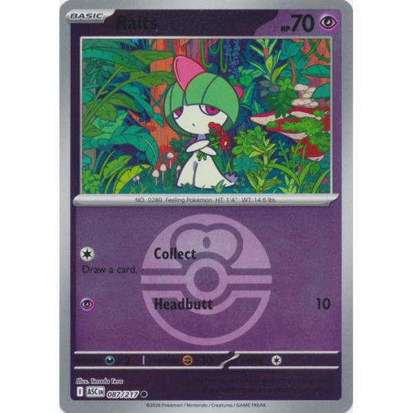 Ascended Heroes - 087/217 - Ralts (ball reverse holo)