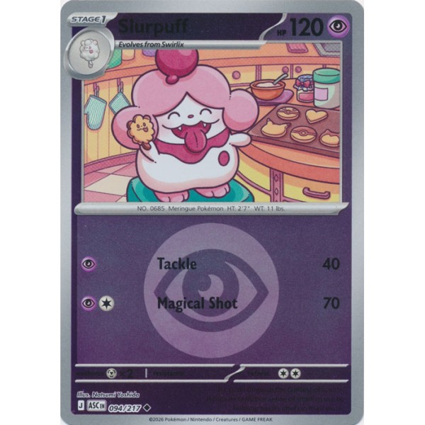 Ascended Heroes - 094/217 - Slurpuff (energy reverse holo)