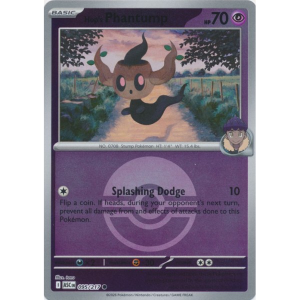 Ascended Heroes - 095/217 - Hop's Phantump (ball reverse holo)