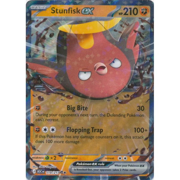 Ascended Heroes - 114/217 - Stunfisk EX (double rare)