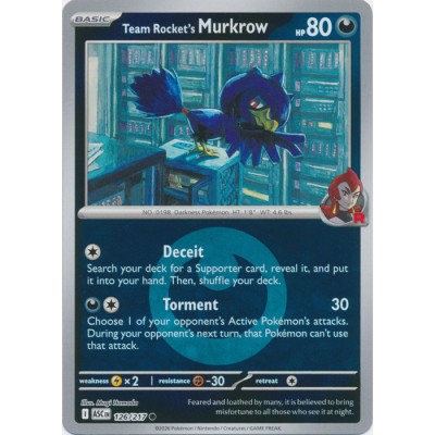 Ascended Heroes - 126/217 - Team Rocket's Murkrow (energy reverse holo)