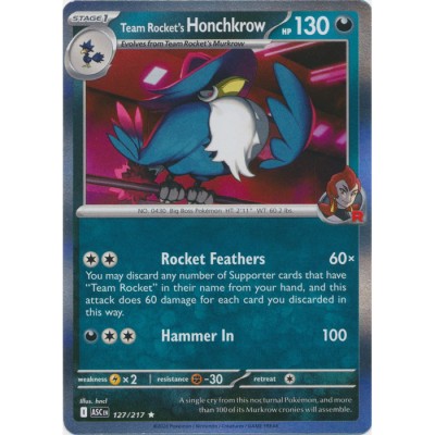 Ascended Heroes - 127/217 - Team Rocket's Honchkrow (rare holo)