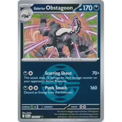 Ascended Heroes - 132/217 - Galarian Obstagoon (ball reverse holo)