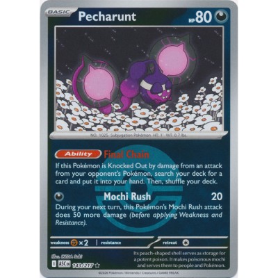Ascended Heroes - 143/217 - Pecharunt (rare ball reverse holo)