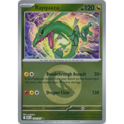 Ascended Heroes - 153/217 - Rayquaza (rare energy reverse holo)
