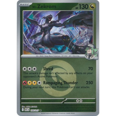 Ascended Heroes - 155/217 - N's Zekrom (rare energy reverse holo)