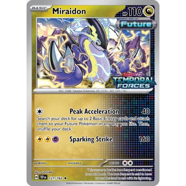 Temporal Forces - 121/162 - Miraidon (rare galaxy holo) - Stamped