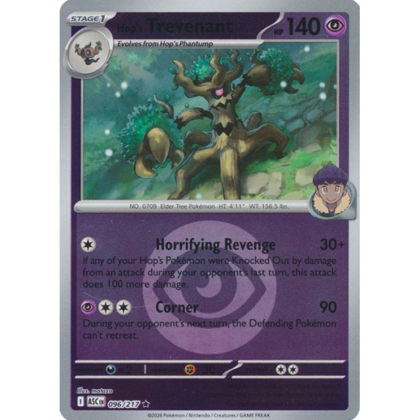 Ascended Heroes - 096/217 - Hop's Trevenant (rare reverse energy holo)