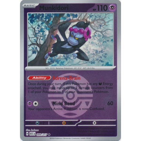 Ascended Heroes - 099/217 - Munkidori (ball reverse holo)