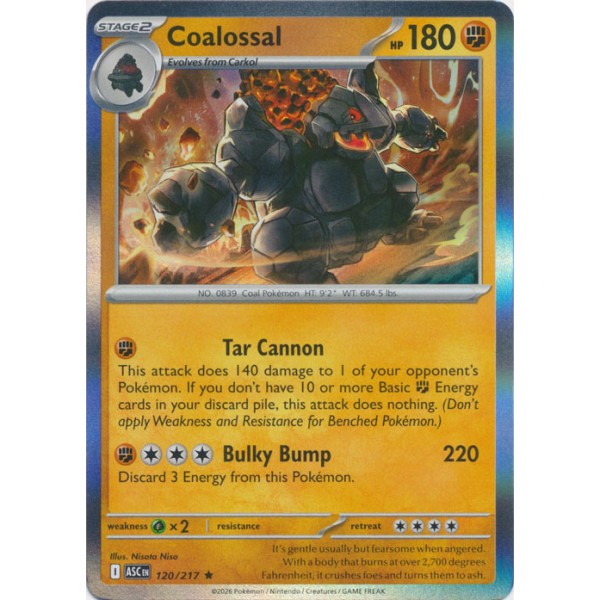 Ascended Heroes - 120/217 - Coalossal (rare holo)