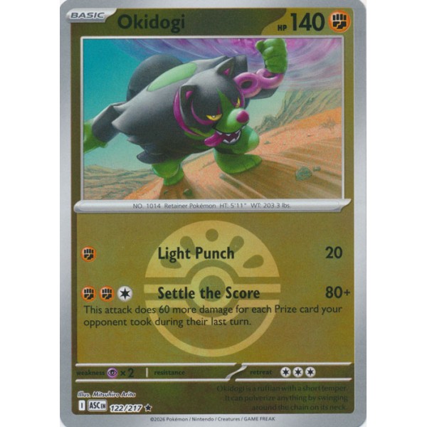 Ascended Heroes - 122/217 - Okidogi (rare ball reverse holo)