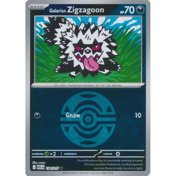 Ascended Heroes - 130/217 - Galarian Zigzagoon (ball reverse holo)