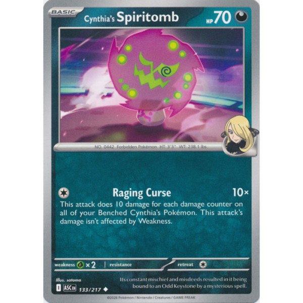 Ascended Heroes - 133/217 - Cynthia's Spiritomb