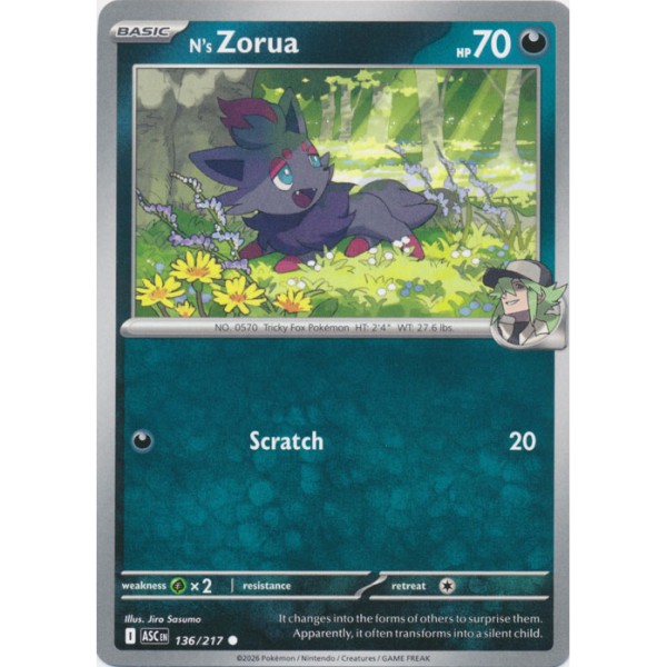 Ascended Heroes - 136/217 - N's Zorua