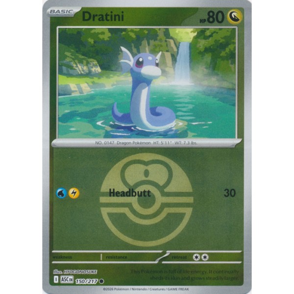 Ascended Heroes - 150/217 - Dratini (ball reverse holo)