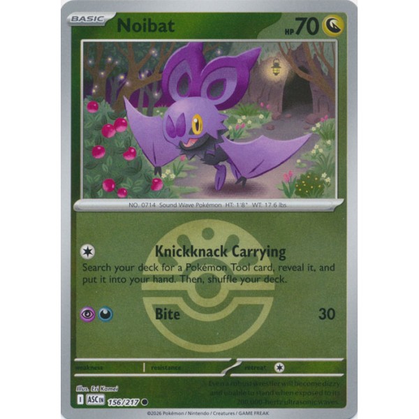 Ascended Heroes - 156/217 - Noibat (ball reverse holo)