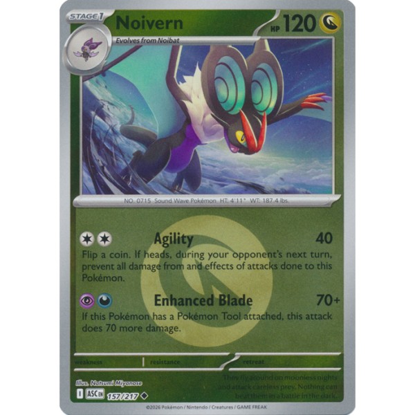 Ascended Heroes - 157/217 - Noivern (energy reverse holo)