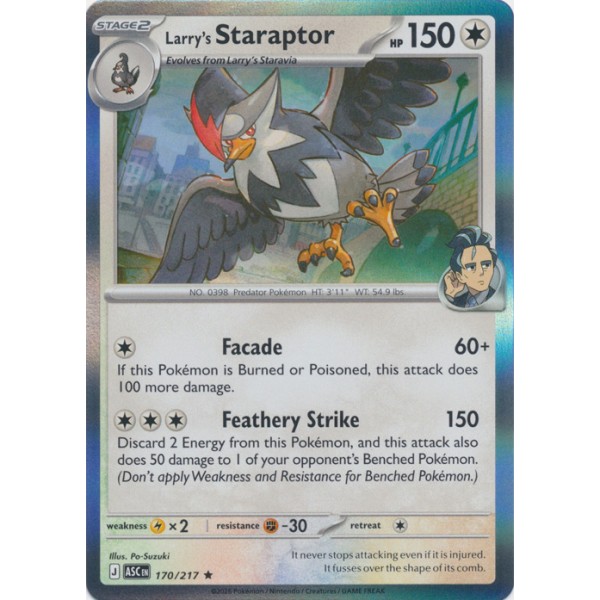 Ascended Heroes - 170/217 - Larry's Staraptor (rare holo)