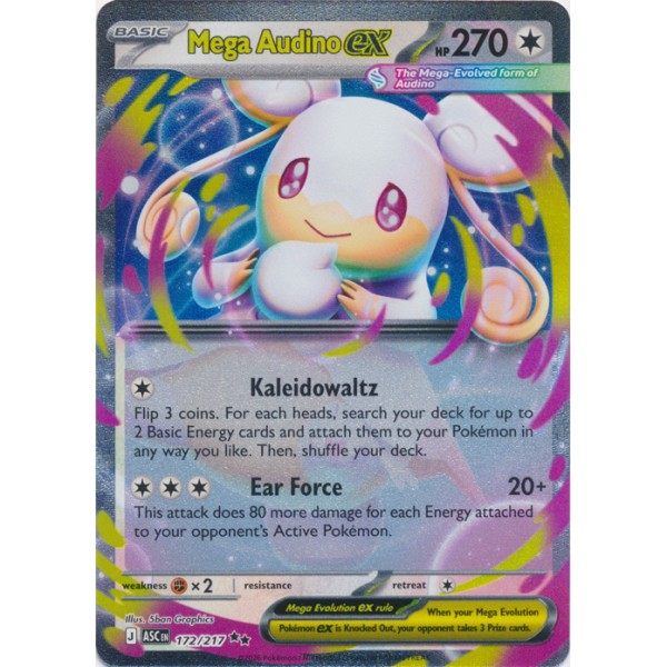 Ascended Heroes - 172/217 - Mega Audino EX (double rare)