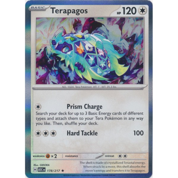 Ascended Heroes - 178/217 - Terapagos (rare holo)