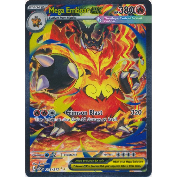 Ascended Heroes - 273/217 - Mega Emboar EX (special illustration rare)