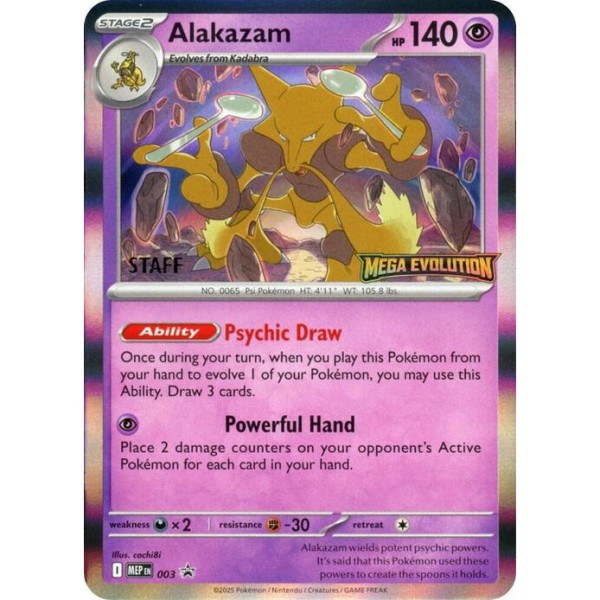 Mega Evolution Promo - 003 - Alakazam (staff)