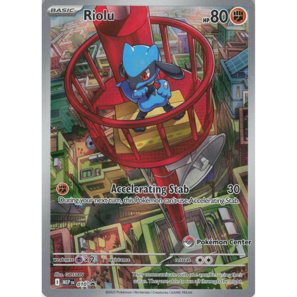 Mega Evolution Promo - 010 - Riolu (pokemon center stamp)