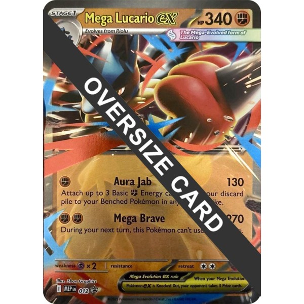 Oversized Card - Mega Evolution Promo - 012 - Mega Lucario EX
