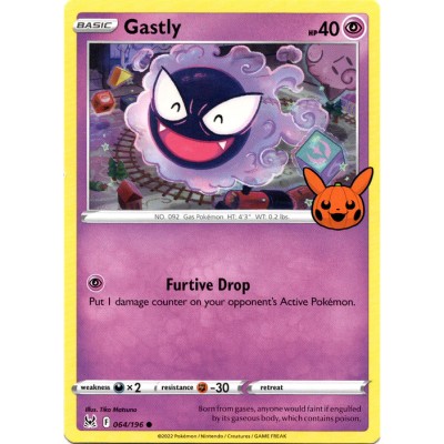 Lost Origin - 064/196 - Gastly (trick or trade)
