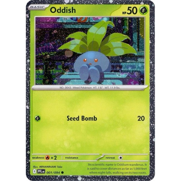 Phantasmal Flames - 001/094 - Oddish (cosmos holo)
