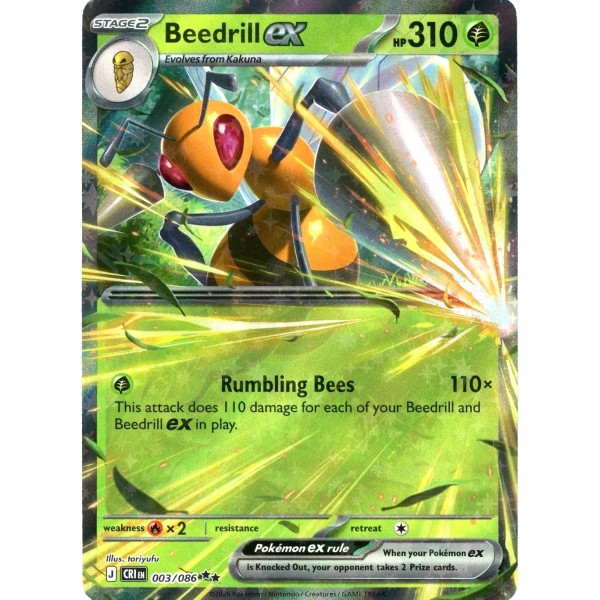 Chaos Rising - 003/086 - Beedrill EX (double rare)