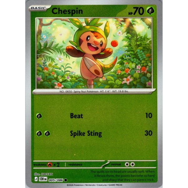 Chaos Rising - 005/086 - Chespin (reverse holo)