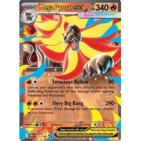 Chaos Rising - 015/086 - Mega Pyroar EX (double rare)