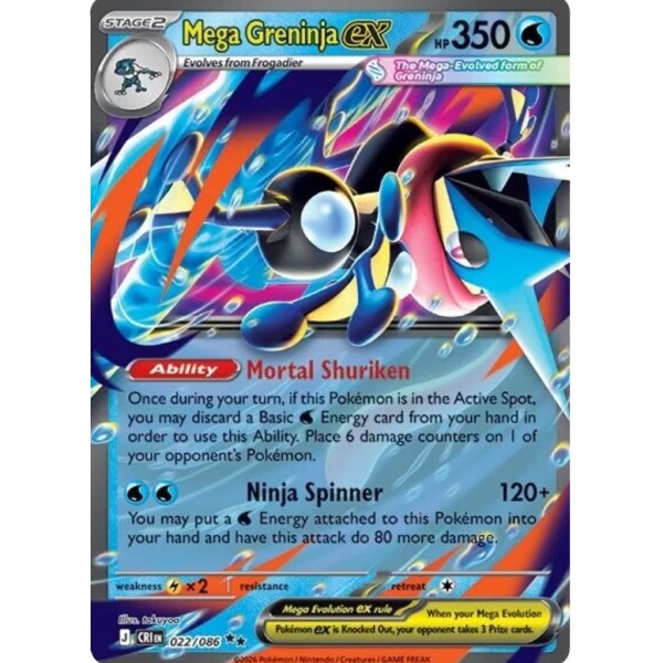 Chaos Rising - 022/086 - Mega Greninja EX (double rare)