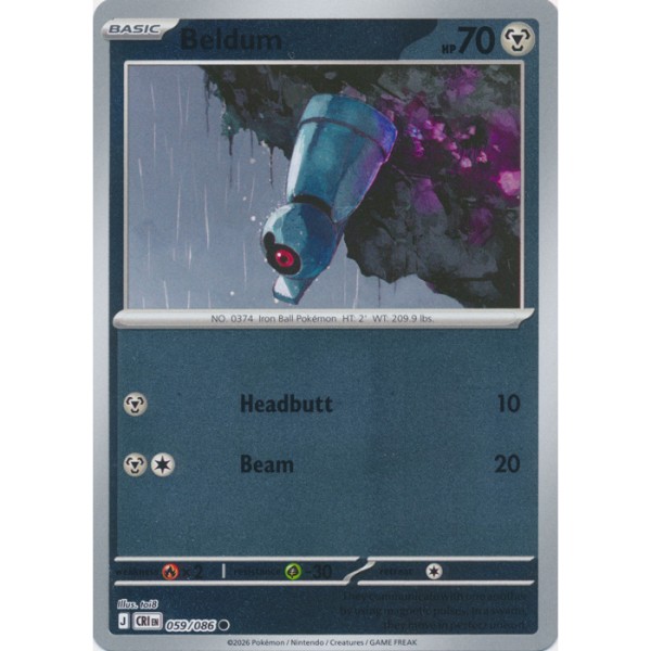 Chaos Rising - 059/086 - Beldum (reverse holo)
