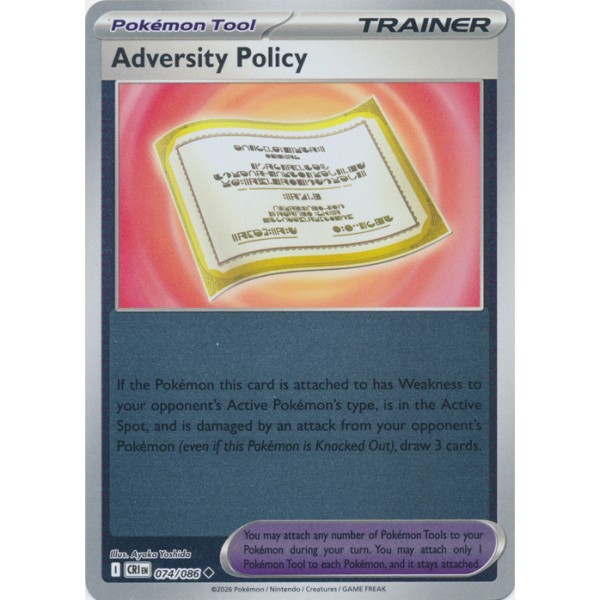 Chaos Rising - 074/086 - Trainer Adversity Policy (reverse holo)