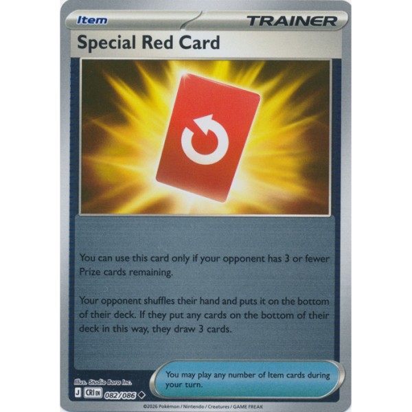 Chaos Rising - 082/086 - Trainer Special Red Card (reverse holo)
